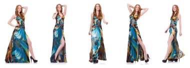 beyaz izole güzel bir elbise modeli