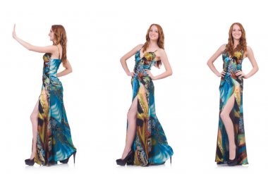 beyaz izole güzel bir elbise modeli