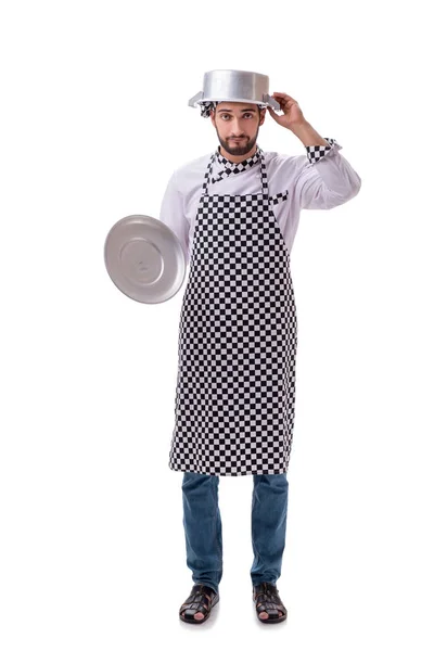 Cocinero macho aislado sobre el fondo blanco —  Fotos de Stock