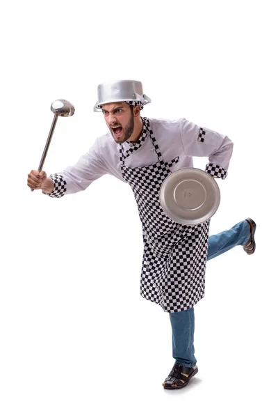 Mężczyzna gotować izolowane na białym tle — Zdjęcie stockowe