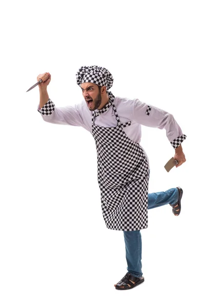 Male cook isolated on the white background — Stock Photo, Image