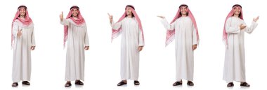 Arap adam beyaz arka plan üzerinde izole