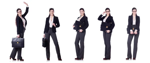 Молода бізнес-леді в різних позах — стокове фото