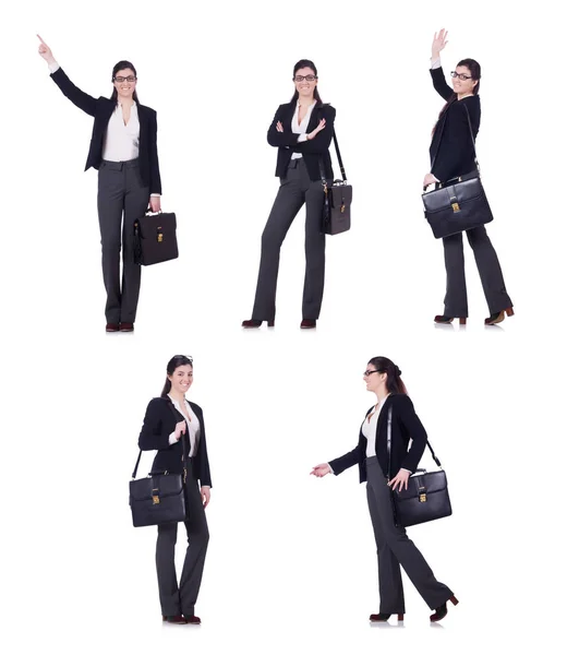 Young businesswoman in various poses — Stock Photo, Image