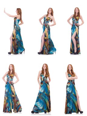 beyaz izole güzel bir elbise modeli