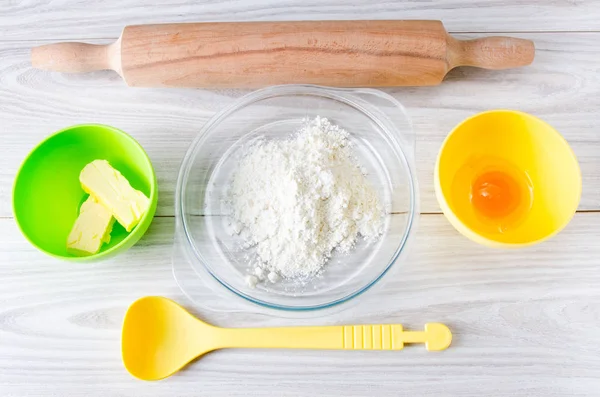 Ingredients ready for baking cookies — Stock Photo, Image