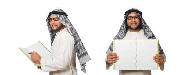 Konzept mit Araber isoliert auf Weiß — Stockfoto