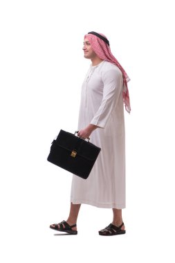 Arap işadamı beyaz arka planda izole edilmiş