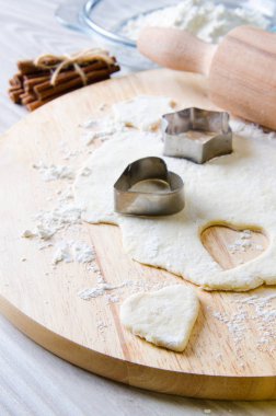 İçindekiler kurabiye pişirmeye hazır.