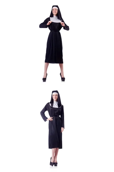 Nun isolated on the white background — Stock Photo, Image