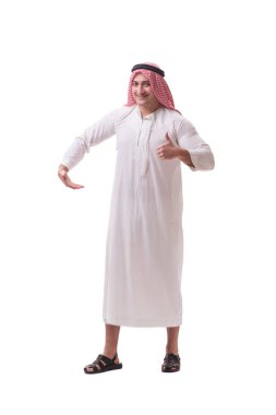 Arap işadamı beyaz arka planda izole edilmiş