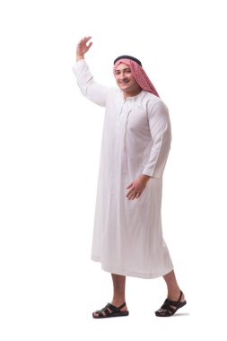Arap işadamı beyaz arka planda izole edilmiş