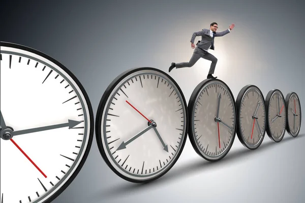 Zakenman in time management concept — Stockfoto