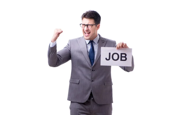 Businessman in recruitment concept isolated on white background — Stock Photo, Image