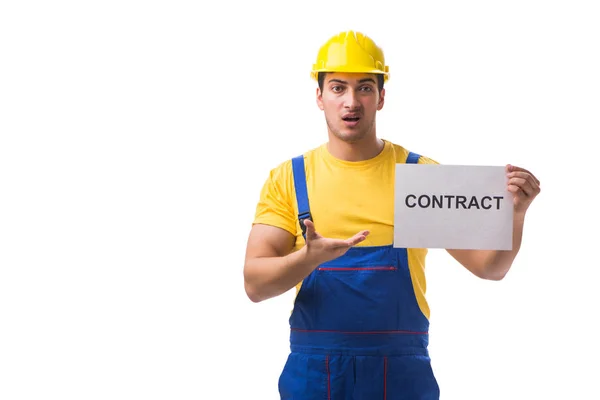 Lavoratore non soddisfatto del suo contratto di lavoro — Foto Stock