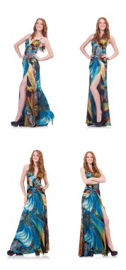 beyaz izole güzel bir elbise modeli