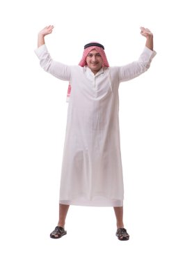 Arap işadamı beyaz arka planda izole edilmiş