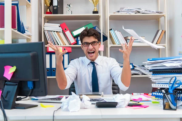 Angry and scary businessman in the office