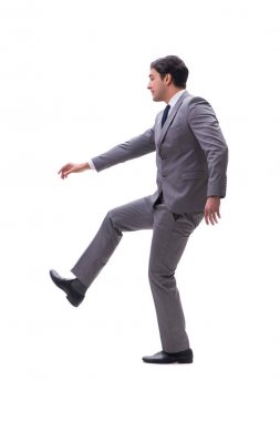 Beyaz arka planda izole iş adamı