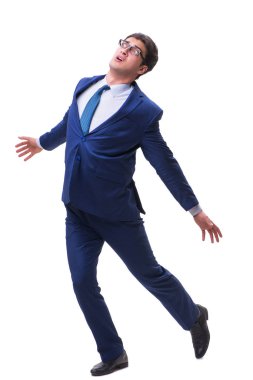 Beyaz arka planda izole iş adamı