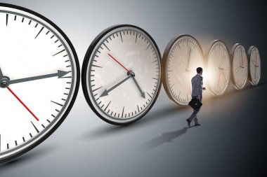 Zaman yönetimi kavramında iş adamı