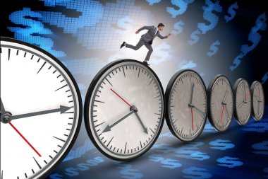 Zaman yönetimi kavramında iş adamı