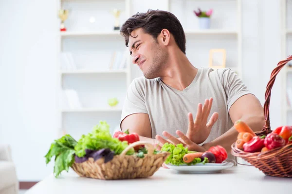 Young man in healthy eating and dieting concept — Stock Photo, Image