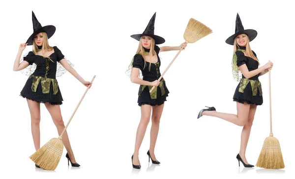 Witch isolated on the white background — Stock Photo, Image