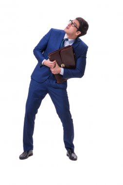 Beyaz arka planda izole iş adamı