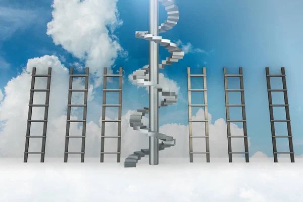 Different ladders in career progression concept — Stock Photo, Image