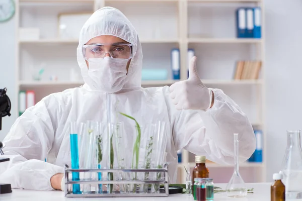 Biotecnología científico químico trabajando en laboratorio —  Fotos de Stock