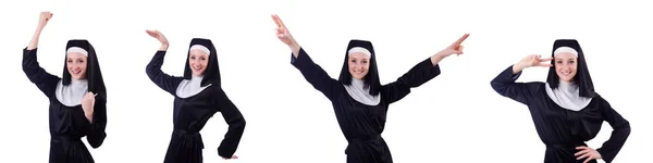 Nun isolated on the white background — Stock Photo, Image