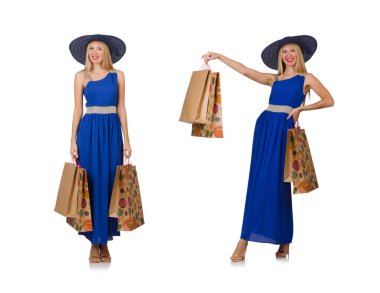 Genç bayan alışveriş yaptıktan sonra yalnız başına kaldı.