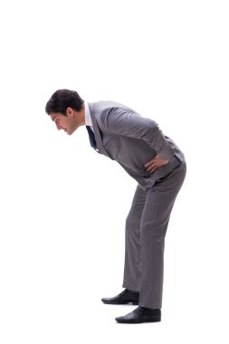 Beyaz arka planda izole iş adamı