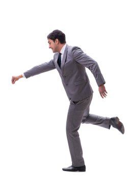 Beyaz arka planda izole iş adamı