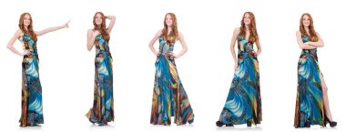 beyaz izole güzel bir elbise modeli