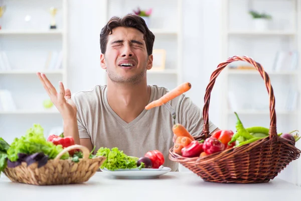 Joven en concepto de alimentación saludable y dieta —  Fotos de Stock