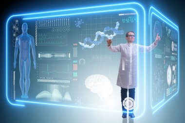 Teletıp sağlık konsepti kadın doktoru