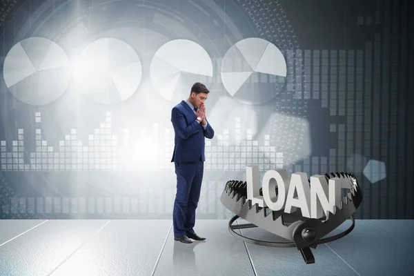 Imprenditore che cade nella trappola del credito di prestito — Foto Stock