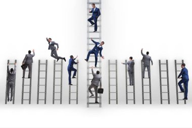 Rakiplerini döven iş adamlarıyla rekabet konsepti