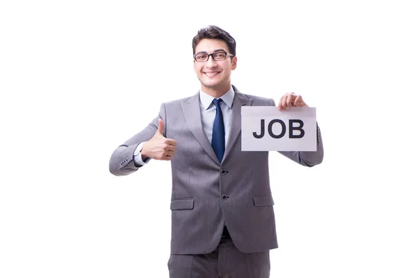 Empresário no conceito de recrutamento isolado em fundo branco — Fotografia de Stock