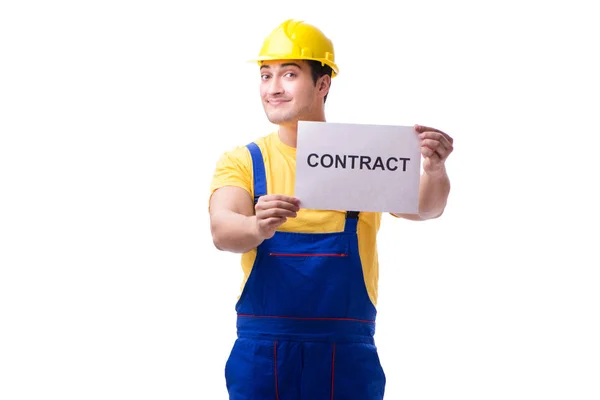 Trabajador no contento con su contrato de trabajo —  Fotos de Stock