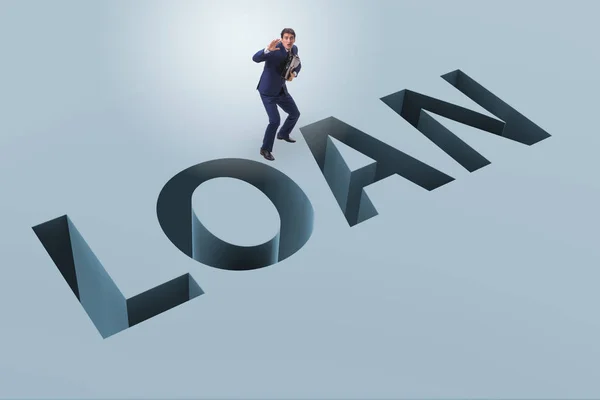 債務と借入概念のビジネスマン — ストック写真