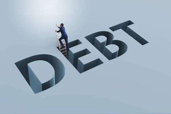 债务与借贷概念中的商人 — 图库照片