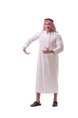 Arap işadamı beyaz arka planda izole edilmiş