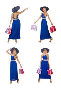 Genç bayan alışveriş yaptıktan sonra yalnız başına kaldı.