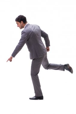 Beyaz arka planda izole iş adamı