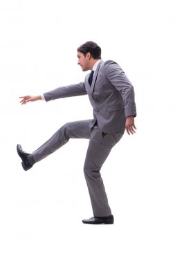 Beyaz arka planda izole iş adamı