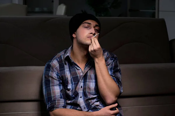 Young man in agony having problems with narcotics — Stock Photo, Image