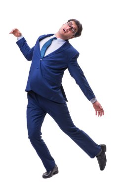 Beyaz arka planda izole iş adamı